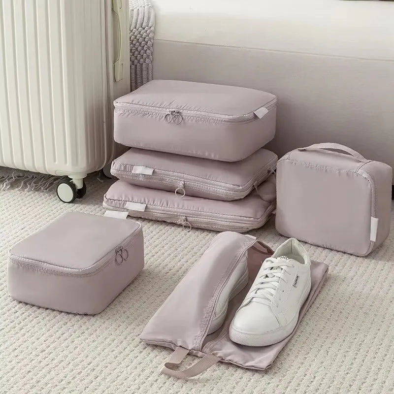 3/5/6PCS Travel Clothes Storage Bags USA Portable Suitcase Organizer Packing Cubes for Shoes, Clothes & Luggage Organization