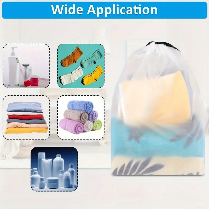 5PCS Clear Drawstring Shoe Bags Canada Waterproof & Dustproof Portable Travel & Packing Storage Solution for Men & Women