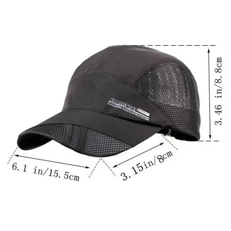 Adjustable Quick-Dry Breathable Hat USA Running Baseball Summer Mesh Cap, Sports Visor for Men & Women, Cool Outdoor Fashion Cap