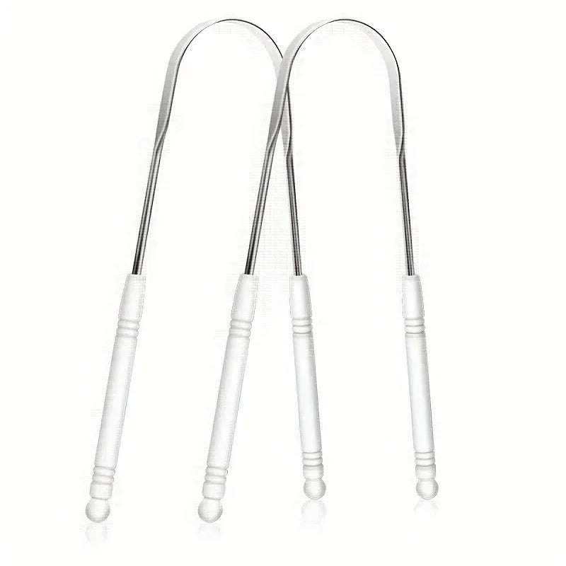 Stainless Steel U-Shaped Tongue Scraper USA Adult Portable Easy-to-Clean Oral Hygiene Tool for Removing Bacteria & Plaque