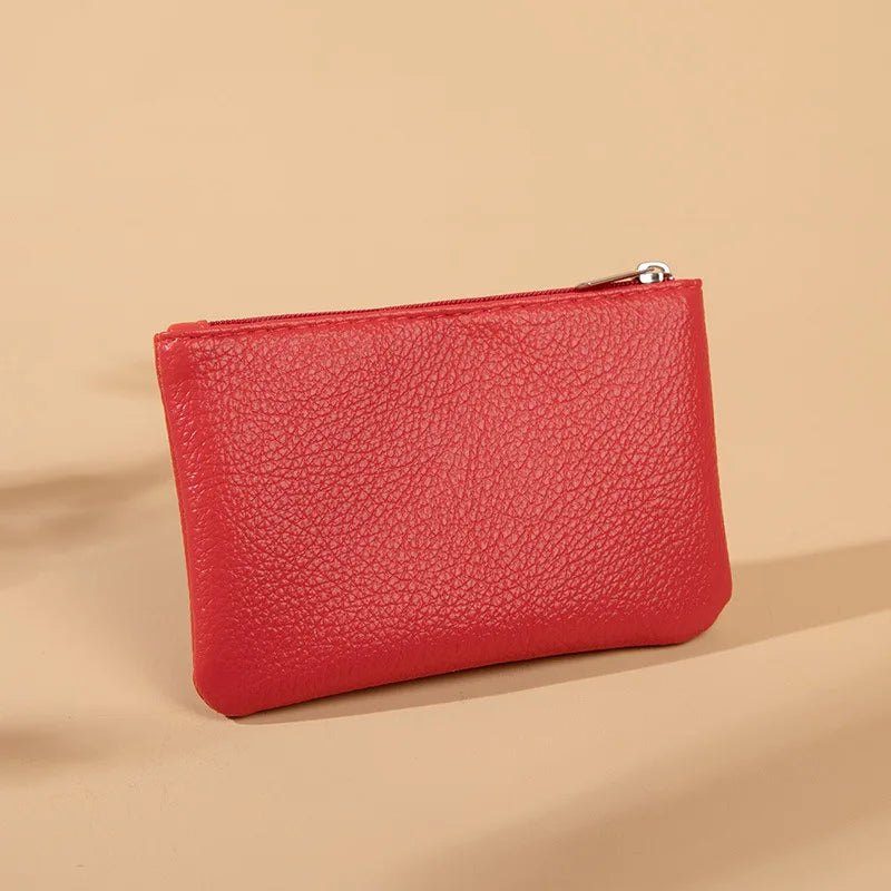 Women PU Leather Coin Purse Canada Retro Litchi Pattern Zipper Pouch Mini Change Purse Unisex Solid Wallet Card Holder Storage Bag