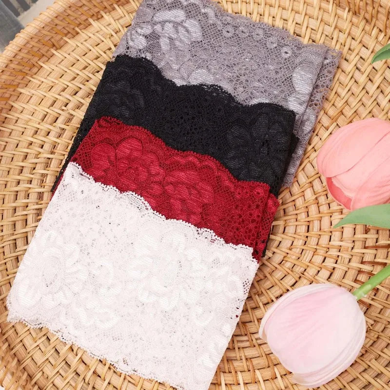 USA Sweet Wide Lace Hair Band Girls Hollow Lace Elastic Headwrap Hair Accessories Women Fashion Hollow Wide Headwear Hair Hoop