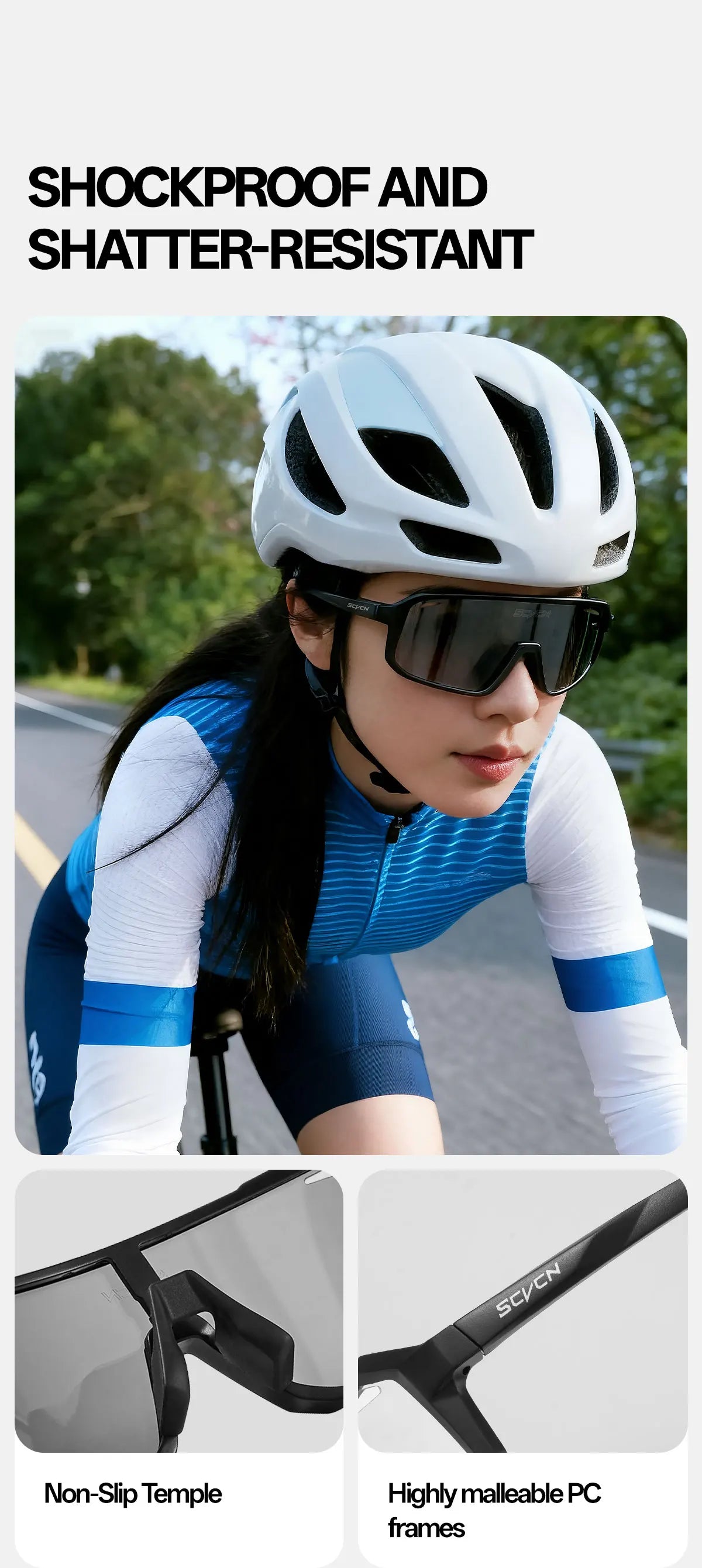 New Cycling Sunglasses USA Outdoor Sports Running Goggles for Men & Women, MTB Bicycle Glasses, Cycling Eyewear with 1 Lens