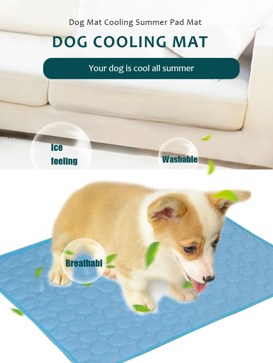 Dog Cooling USA Mat Summer Pet Cold Bed Extra Large For Small Big Dogs Pet Accessories Cat Durable Blanket Sofa Cat Ice Pad Blanket