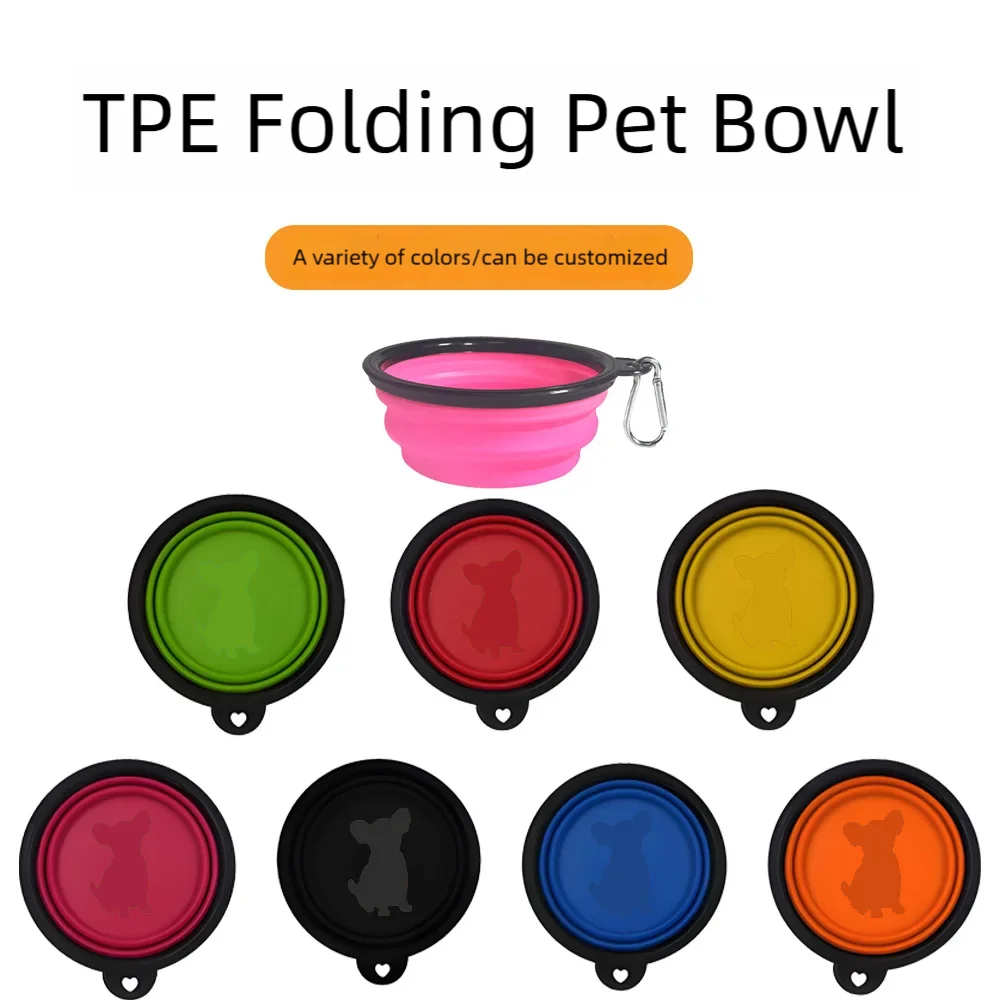 Durable TPR Portable Pet Food Bowl USA for Cats & Dogs, Collapsible Travel Water & Food Bowl for Outdoor Pet Use