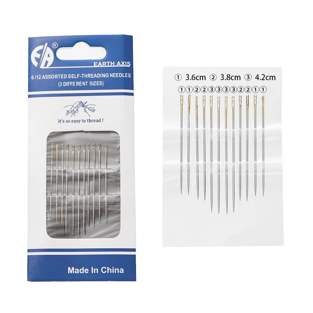Side Hole Blind Sewing Needles Canada Elderly Self-Threading Needles Household DIY Jewelry Beading Embroidery Mending Sewing Tool