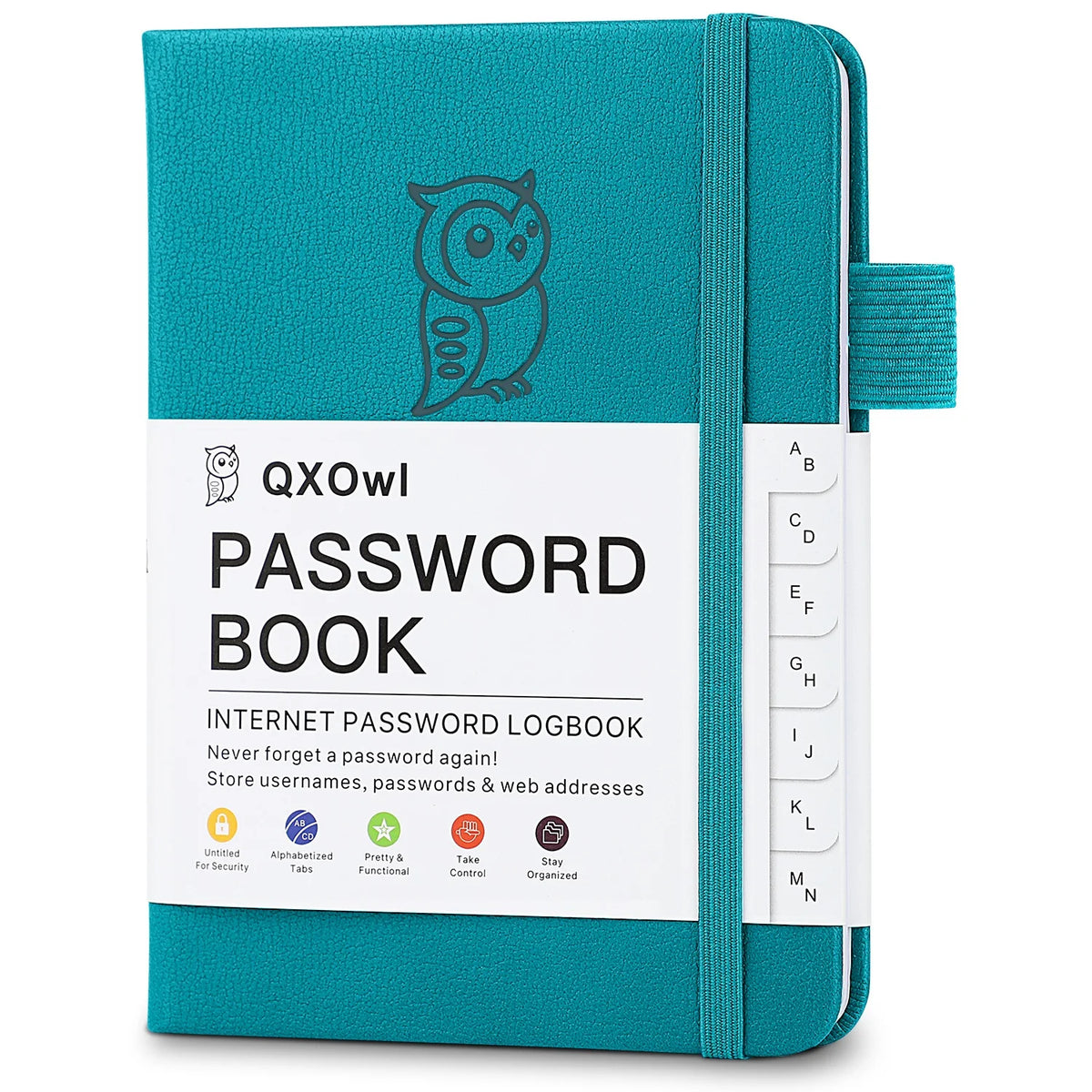 Alphabetical Password Book USA Internet Address Organizer Logbook, Small Pocket Password Keeper for Website Logins