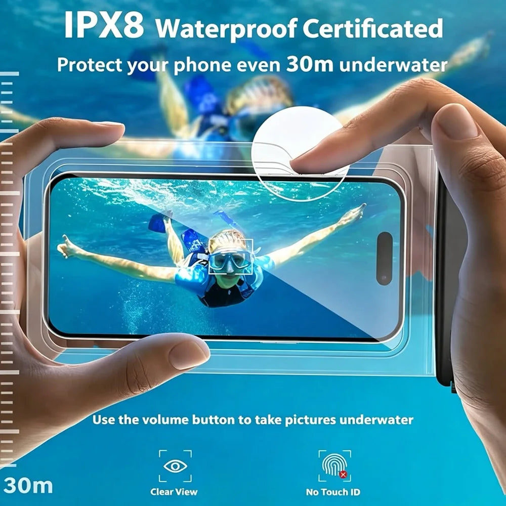 Waterproof Phone Pouch Canada Drift Diving Swimming Bag Underwater Dry Bag Case Cover for Phone Water Sports Beach Pool Skiing