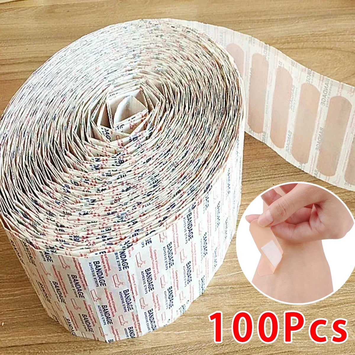 50/100PCS Waterproof Breathable Adhesive Plasters Canada Wound Dressing Hemostasis Stickers First Aid Medical Gauze Bandages Band-Aids