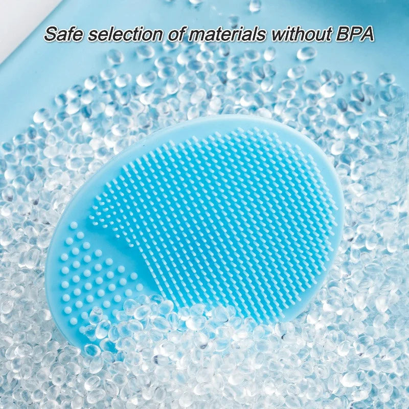 Silicone Facial Brush Cleaner USA Portable Blackhead Double-Sided Massage Brush, Facial & Nasal Scrub Skin Care Cleaning Tool