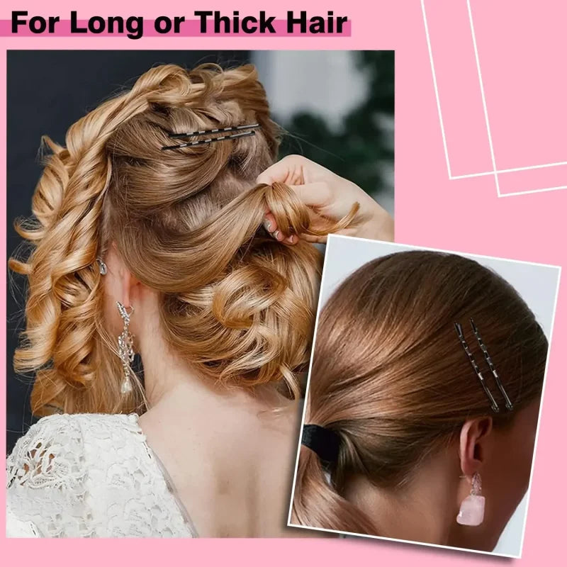 50/100PCS Black Straight Hair Clips Canada U-Shaped Hairpins Curly Wavy Grips Women Bobby Pins Styling Hair Accessories