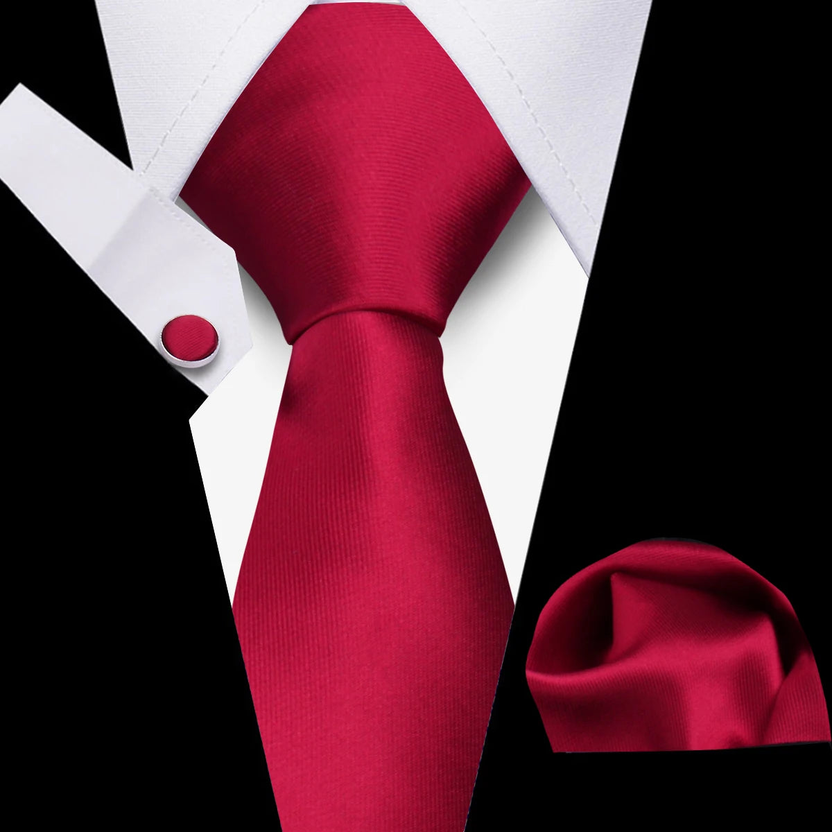 Men’s Business Necktie Set Canada Classic Plaid Cufflinks Handkerchief for Suit Wedding High-Quality 3PCS Tie Set Formal Gravata