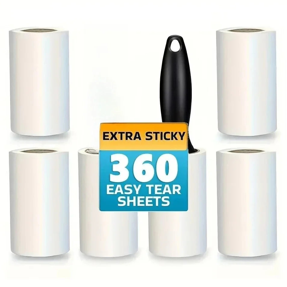 Ultra-Sticky Adhesive Lint Roller USA Pet Hair & Fur Remover for Clothing, Furniture, Carpets, Car Interior & Home Office Cleaning