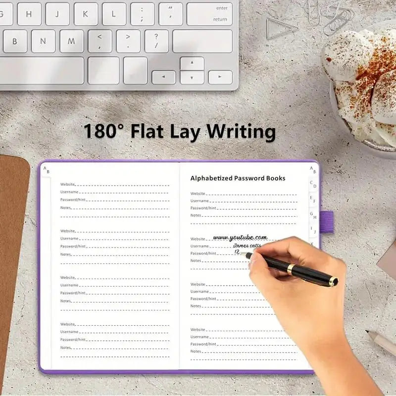 Alphabetical Password Book USA Internet Address Organizer Logbook, Small Pocket Password Keeper for Website Logins