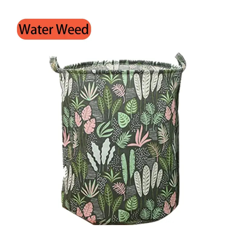USA Linen Dirty Laundry Basket Foldable Round Waterproof Organizer Bucket Clothing Children Toy Home Large Capacity Storage