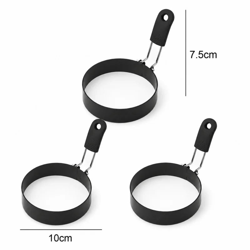 Anti-scald Egg Fried Ring Professional Stainless Steel Nonstick Round USA Pancake Mold Cooking Egg Mould Breakfast Sandwich Tools