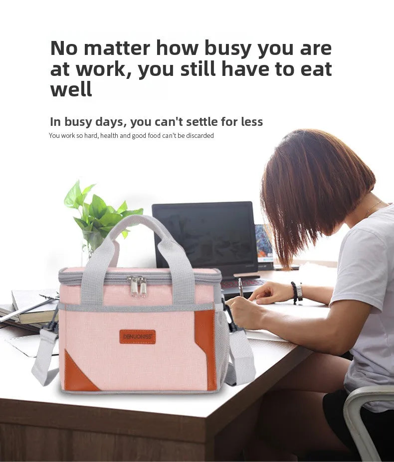 New Simple Lunch Bag USA Thick Aluminum Foil Oxford Cloth Waterproof Insulated Cooler Bag for Work, Students & Outdoor Food Storage