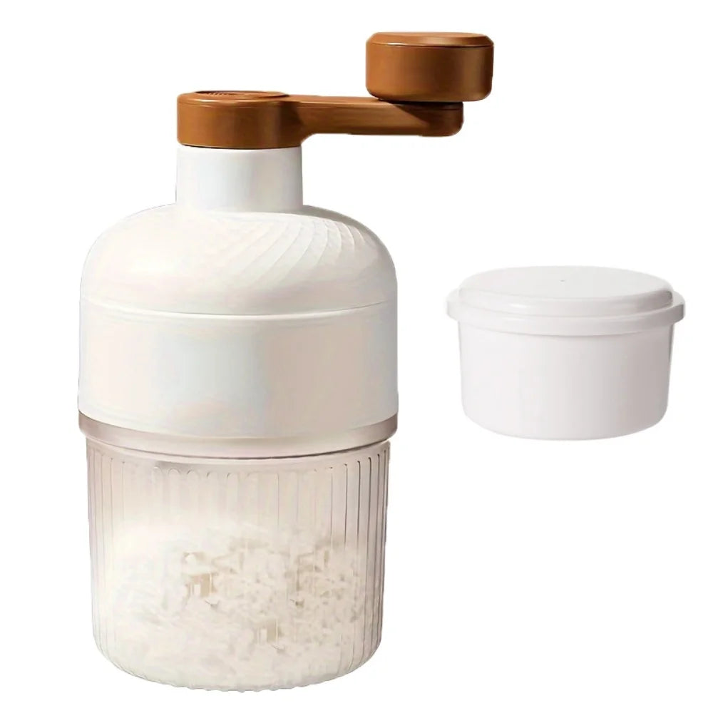 Shaved Ice Machine Snow Cone Machine Manual Portable Ice Crusher and Shaved Ice Machine BPA Free for Home Kitchen and Picnic