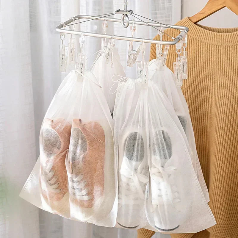 10-50PCs Non-Woven Shoe Dust Covers Dustproof Drawstring Storage Bag Travel Pouch Shoe Bags Drying Shoes Protect