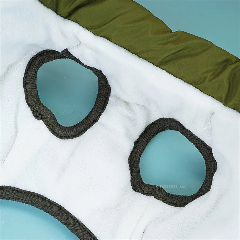 Winter Warm Pet Dog  USA Jacket with Harness Waterproof Dog Coat Vest for Small Medium Chihuahua French Bulldog Outdoor Dog Clothes