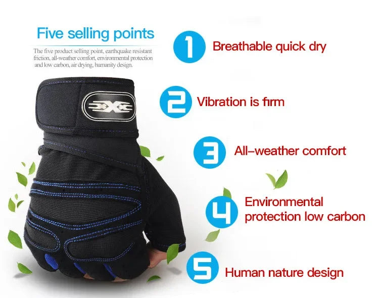 Gym Gloves USA for Men & Women Fitness Weightlifting Wristband Gloves for Bodybuilding, Training, Cycling & Shockproof Sports Exercise