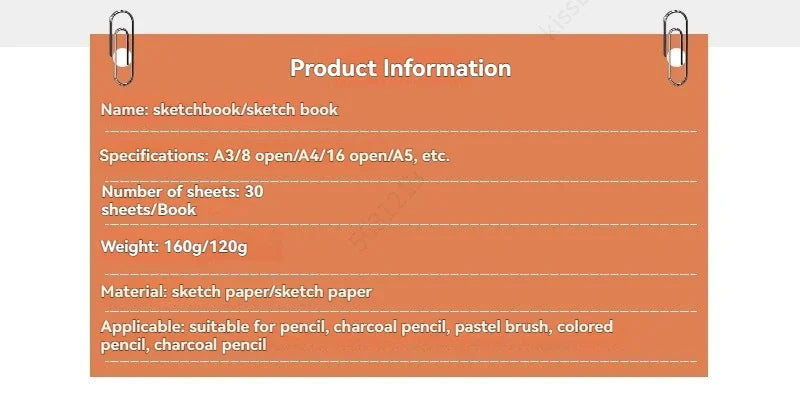 30-Sheet Spiral-Bound Sketch Book USA Acid-Free Art Sketch Pad for Drawing, Painting & Writing A4/A5/A6