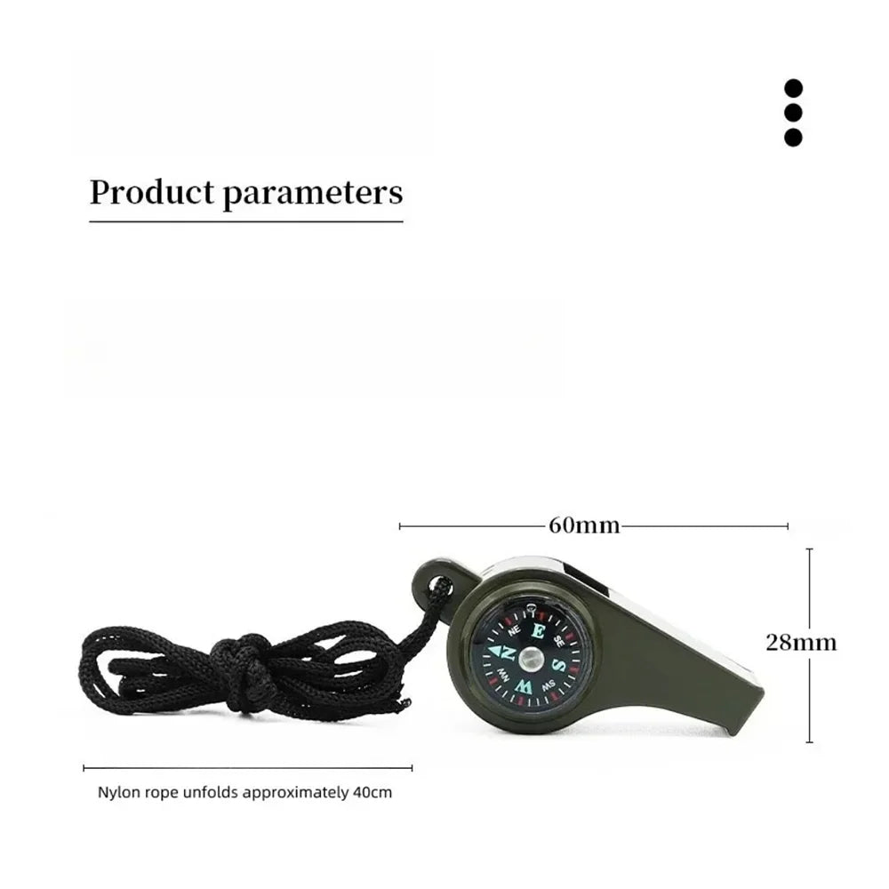 3in1 USA Outdoor Emergency Whistle with Compass, Thermometer, Outdoor Whistle, Convenient to Carry Suitable for Camping and Hiking
