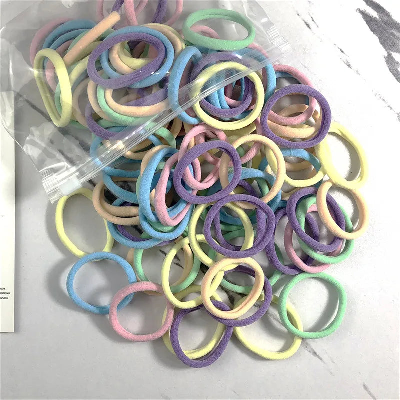 20/50PCS Hair Bands Canada for Women & Girls Basic Hair Rubber Ties 4cm Simple Elastic Ponytail Holders Hair Accessories