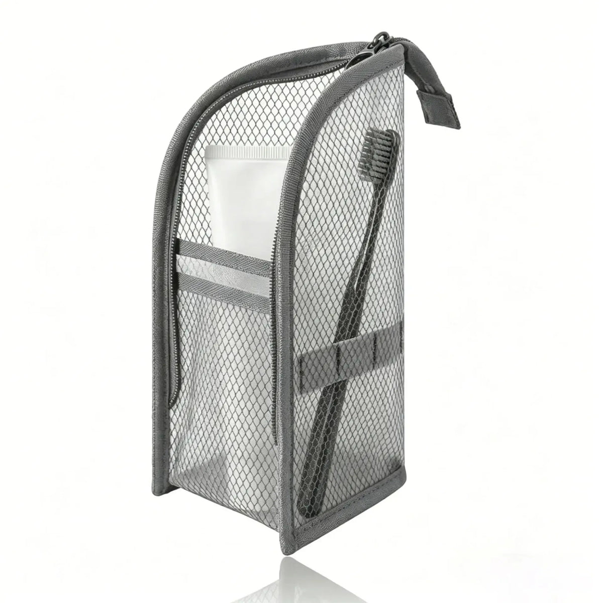 Standing Mesh Toiletry Bag USA Portable EVA Waterproof Travel Foldable Toothbrush Cosmetic Organizer Women Bathroom Storage Pouch