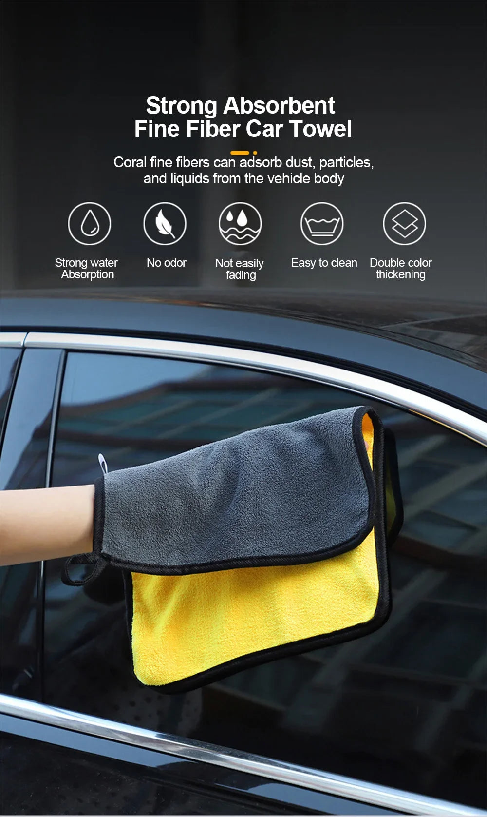 Car Wash USA Microfiber Towel 30*30CM / 30*60cm Car Cleaning Drying Cloth  Care Cloth Car Wash Towel  Kitchen Towel