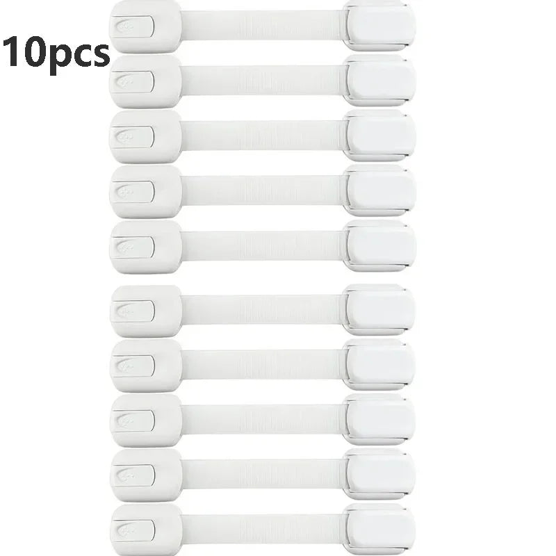 USA Baby Safety Lock Drawer Child Safety Cabinet Locks Adhesive Cabinet Drawer Door Latches Baby Safe Straps