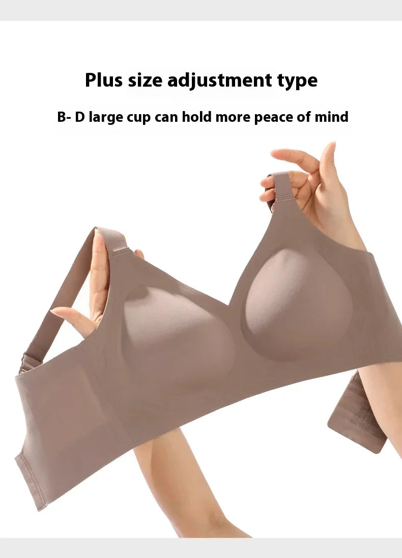 New Plus Size Seamless Wireless Bras for Women Minimizer Push Up Lingerie One-piece Intimates Beauty Back Underwear