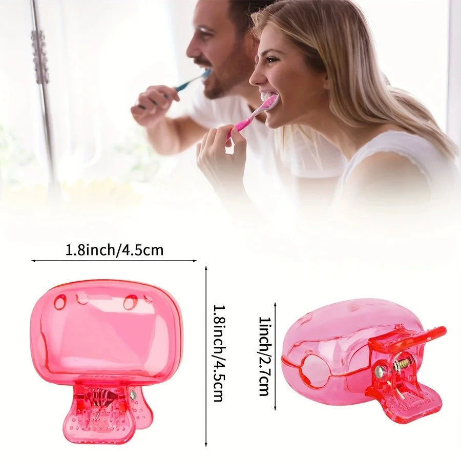 10pcs USA Travel Toothbrush Head Covers Toothbrush Protector Cap Brush Pod Case Protective Portable Plastic Clip for Household