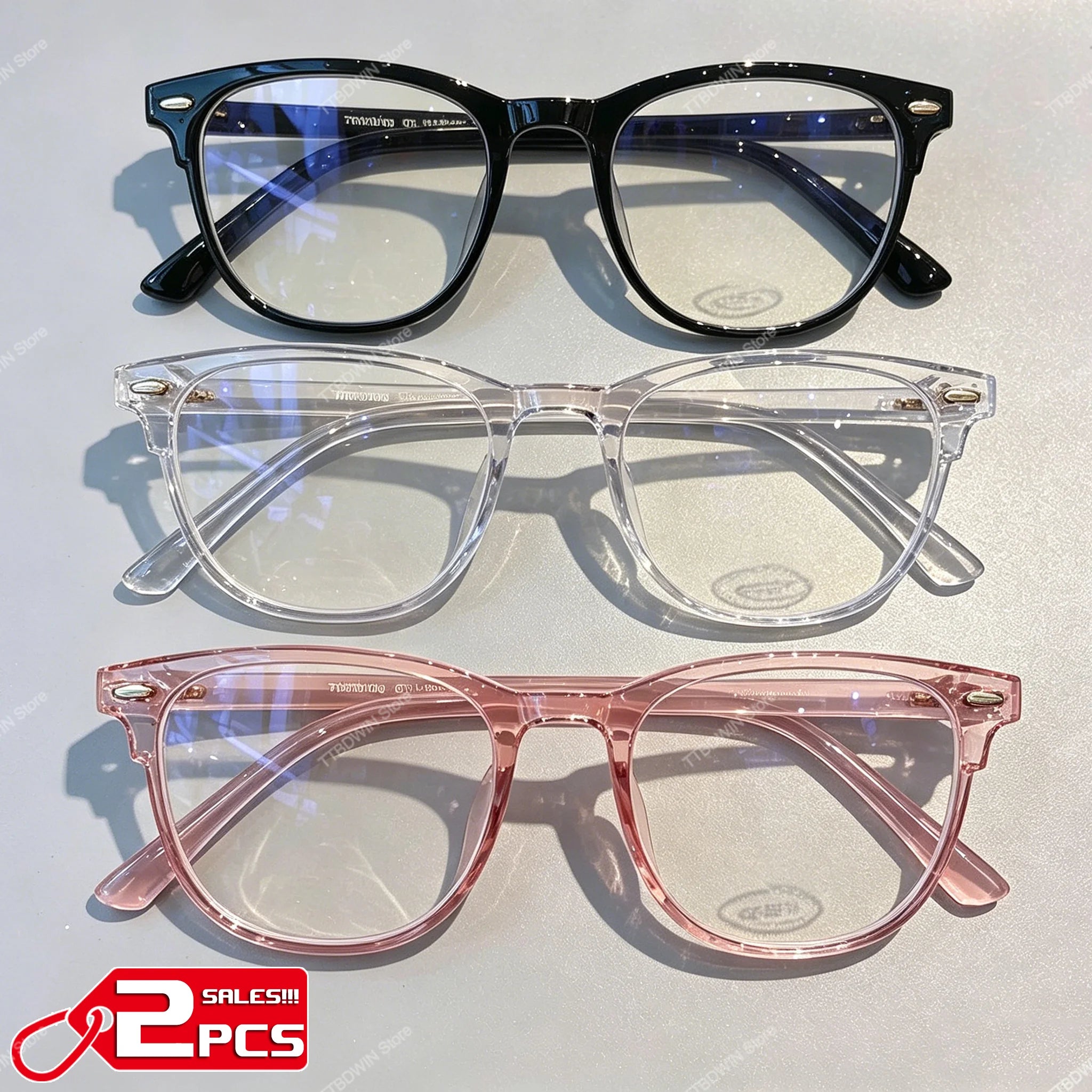 1/2PCS Computer Glasses Frame Canada Women Men Anti Blue Light Square Rectangle Eyewear Blocking Optical Spectacles