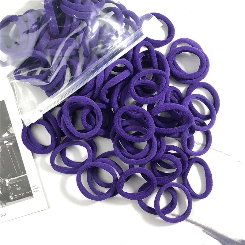 20/50PCS Hair Bands Canada for Women & Girls Basic Hair Rubber Ties 4cm Simple Elastic Ponytail Holders Hair Accessories