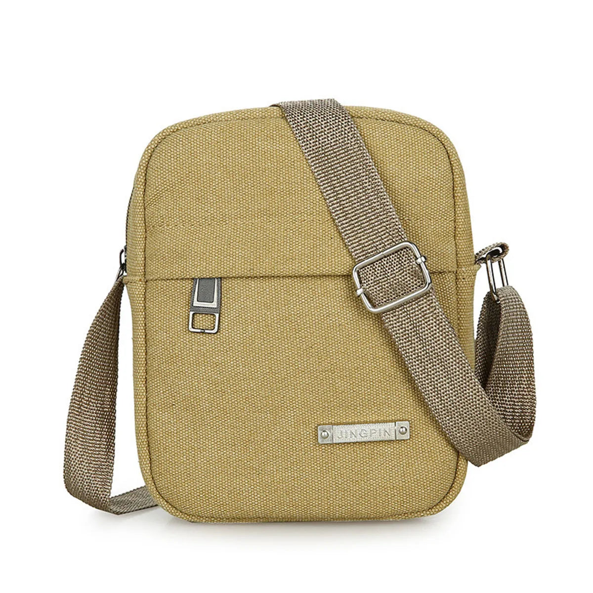 Men’s Casual Canvas Shoulder Bag USA Crossbody Phone Pouch Small Backpack Leisure Tote Handbag for Men