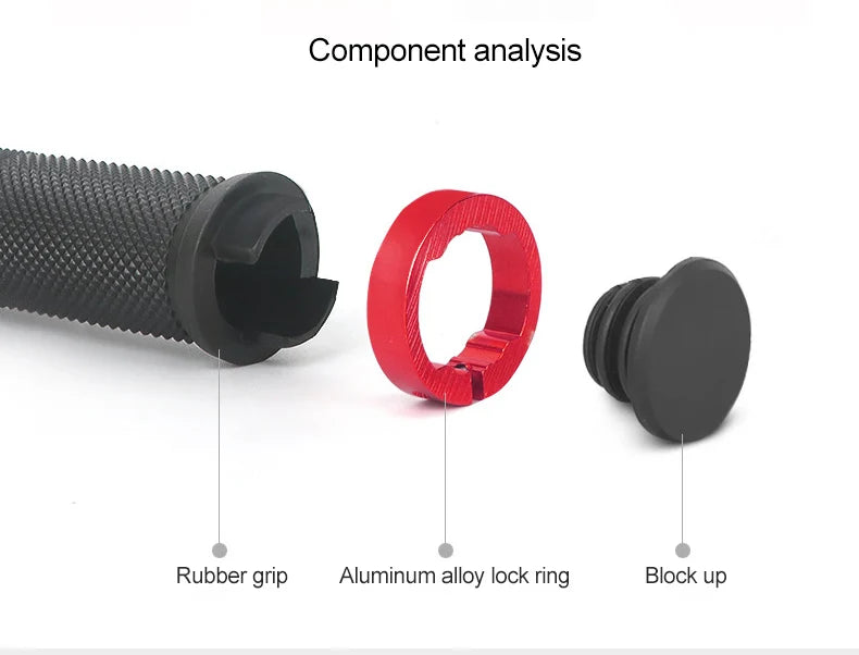 Bicycle Handlebar Grips USA Rubber Bilateral Lock-On Non-Slip MTB Mountain Bike Grips, Cycling Bike Accessories