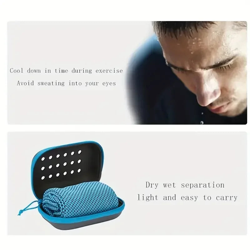 1PC EVA Boxed Cooling Fitness Towel USA Absorbent Quick-Dry Sports Cooling Towel for Outdoor Workouts & Summer Activities