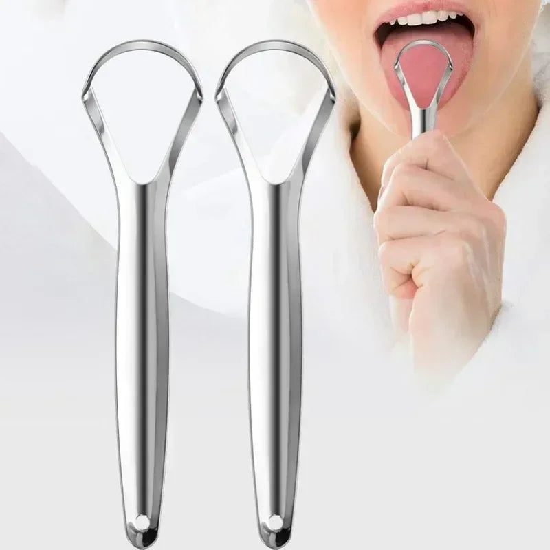 1/2/4 Pcs Reusable Stainless Steel Tongue Scraper Canada Cleaner Fresh Breath Oral Hygiene Care Tool