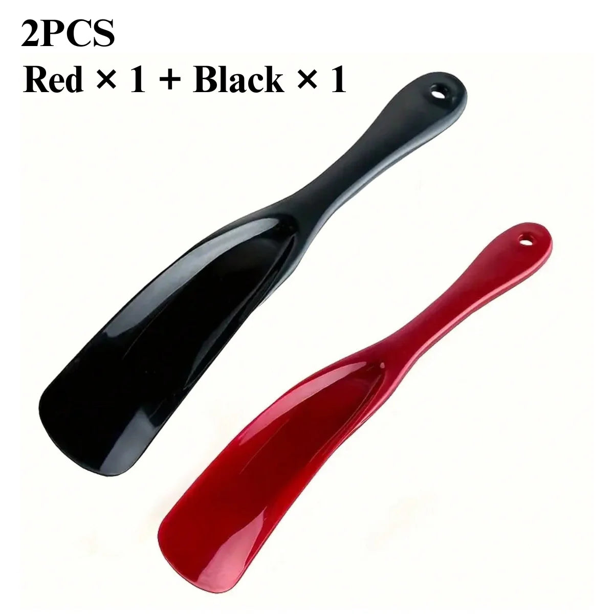 2PCS Unisex Long-Handle Shoe Horns USA Portable Plastic Shoe Helpers Non-Slip Easy-Wear Tools for Travel & Daily Use