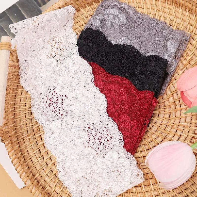 USA Sweet Wide Lace Hair Band Girls Hollow Lace Elastic Headwrap Hair Accessories Women Fashion Hollow Wide Headwear Hair Hoop