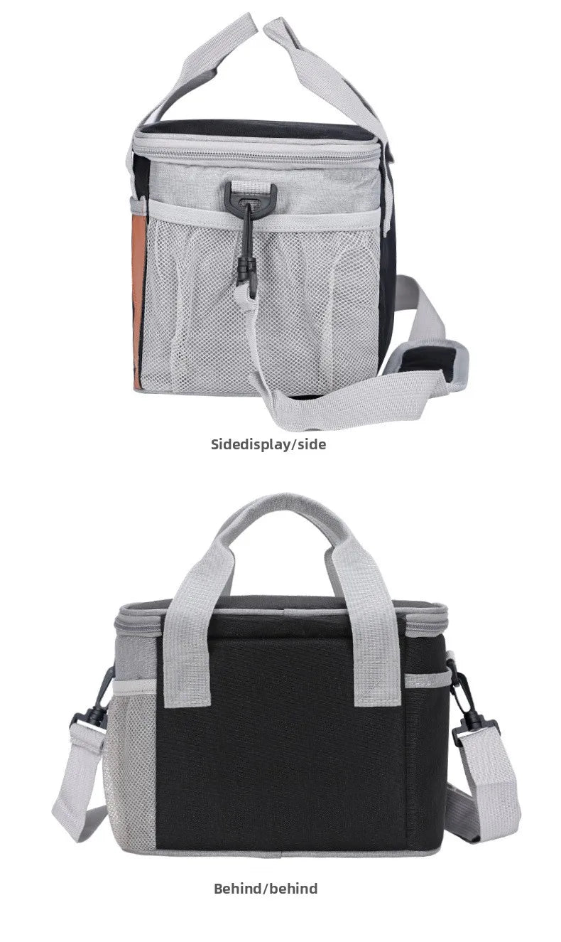 New Simple Lunch Bag USA Thick Aluminum Foil Oxford Cloth Waterproof Insulated Cooler Bag for Work, Students & Outdoor Food Storage