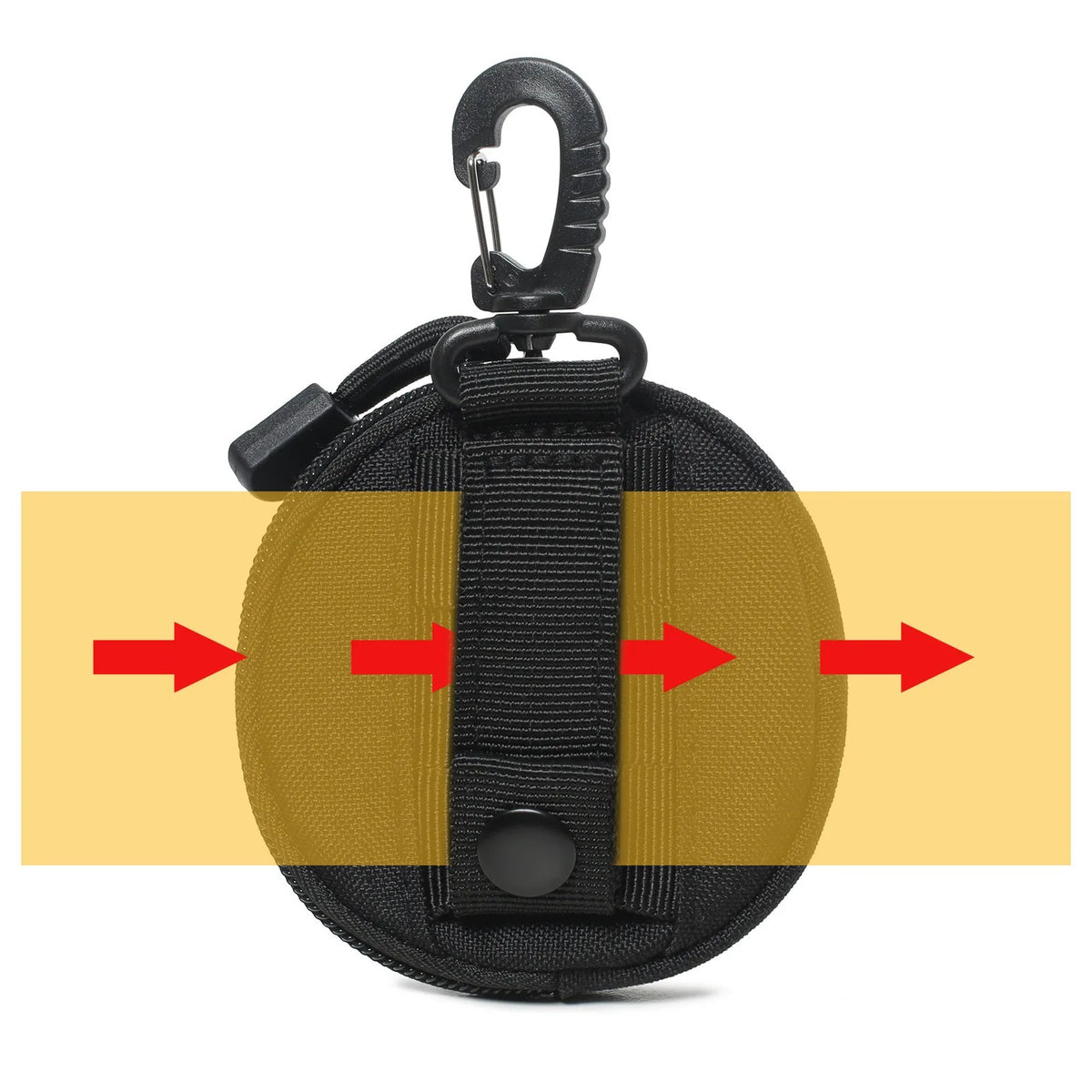 Mini EDC Tool Pouch USA Keychain Zipper Holder for Earphones, Keys, Coins & Small Essentials, Compact Outdoor Hiking Utility Waist Bag