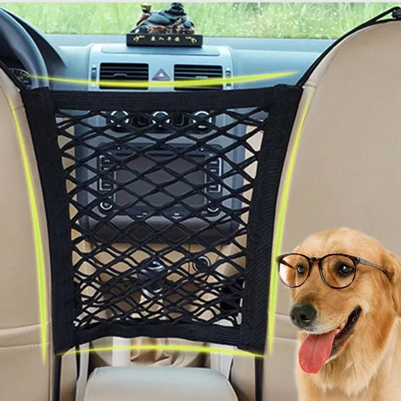 Dog Seat Fences Pet Protection Net Safety Storage Bag Pet Mesh Travel Isolation Back Seat Safety Barrier Puppy Car Accessories - Ammpoure Wellbeing 🇬🇧