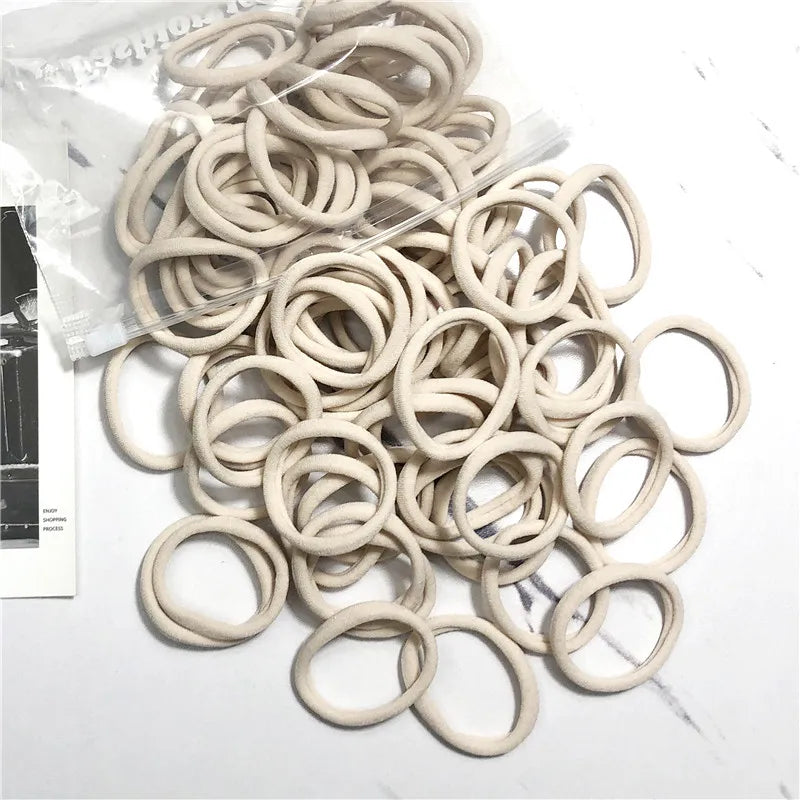 20/50PCS Hair Bands Canada for Women & Girls Basic Hair Rubber Ties 4cm Simple Elastic Ponytail Holders Hair Accessories
