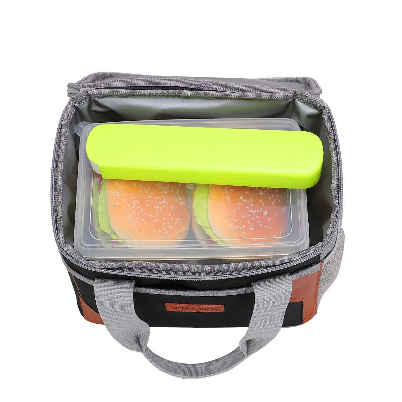 New Simple Lunch Bag USA Thick Aluminum Foil Oxford Cloth Waterproof Insulated Cooler Bag for Work, Students & Outdoor Food Storage