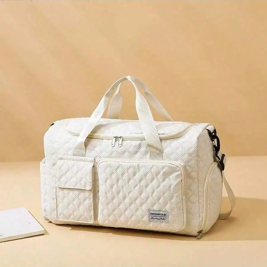 Women’s Large-Capacity Duffel Bag USA with Shoe Compartment, Waterproof Expandable Gym & Travel Bag