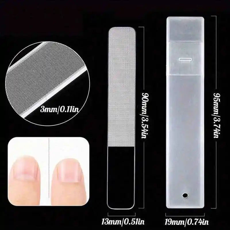 1/3/4 PCS Black Stainless Steel Nail Clippers Canada with Nano Glass File Polishing Nail File Manicure Tool Set