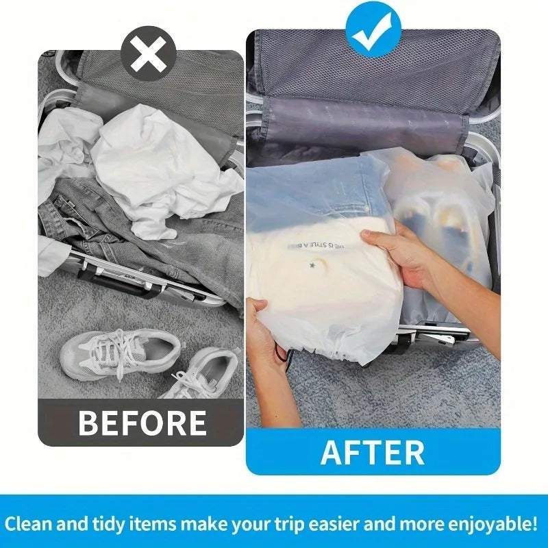 5PCS Clear Drawstring Shoe Bags Canada Waterproof & Dustproof Portable Travel & Packing Storage Solution for Men & Women
