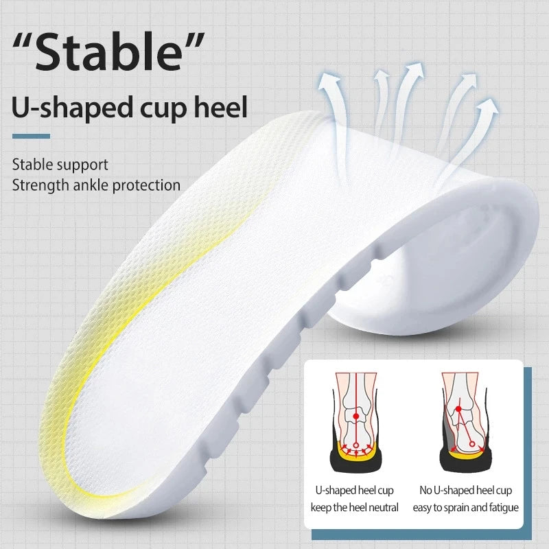 1 Pair White Invisible Height Increase Insoles USA EVA Soft Lightweight Shoe Sole Pads for Men & Women